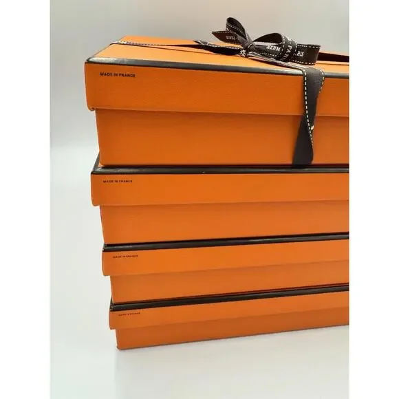 Hermes 11 by 11 4 Empty Authentic Box Only w/ Ribbons and Slip